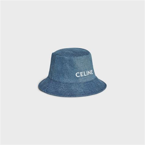 celine denim bucket hat|celine straw bucket hat.